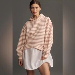 Anthropologie Pilco Hoodie Shirt Layered Mini Dress